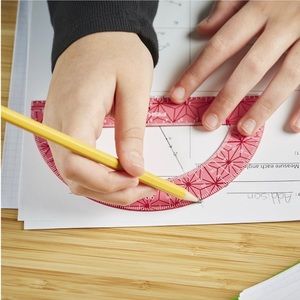 Fiskars Metal Protractor & Compass Set I’m Pink 2 Piece